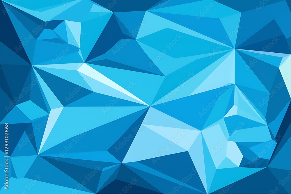 Obraz premium Vector abstract bright blue geometric background, consists of triangles. Polygonal abstract aqua background. Vector illustration
