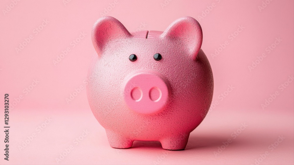 Adorable pink pig standing against a soft pink background creating a playful and cheerful visual experience Adorable pink pig standing against a soft pink background creating a playful and cheerful visual experience
