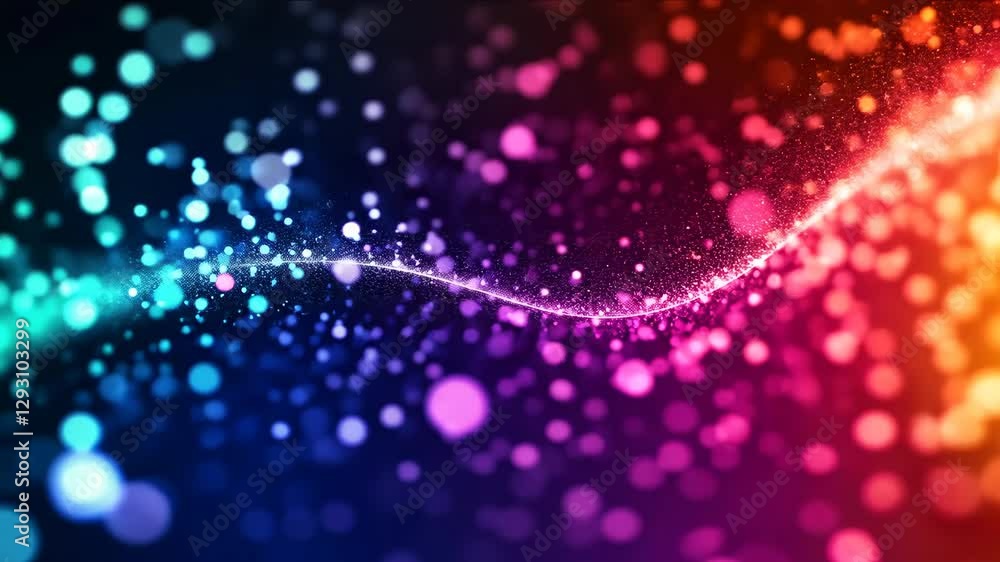 Vibrant abstract background featuring colorful bokeh lights, sparkles, and glowing dots for mesmerizing visual experience Vibrant abstract background featuring colorful bokeh lights, sparkles, and glowing dots for mesmerizing visual experience