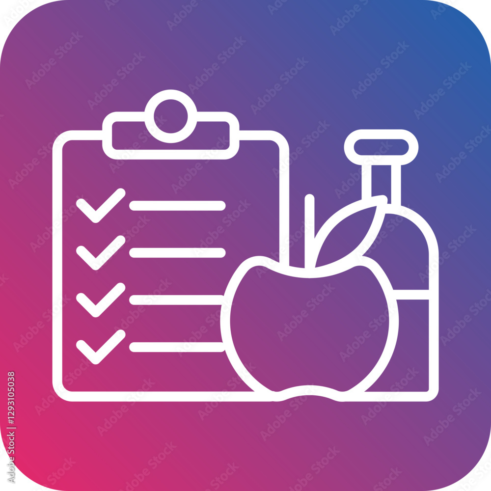 Obraz premium Nutrition icon style