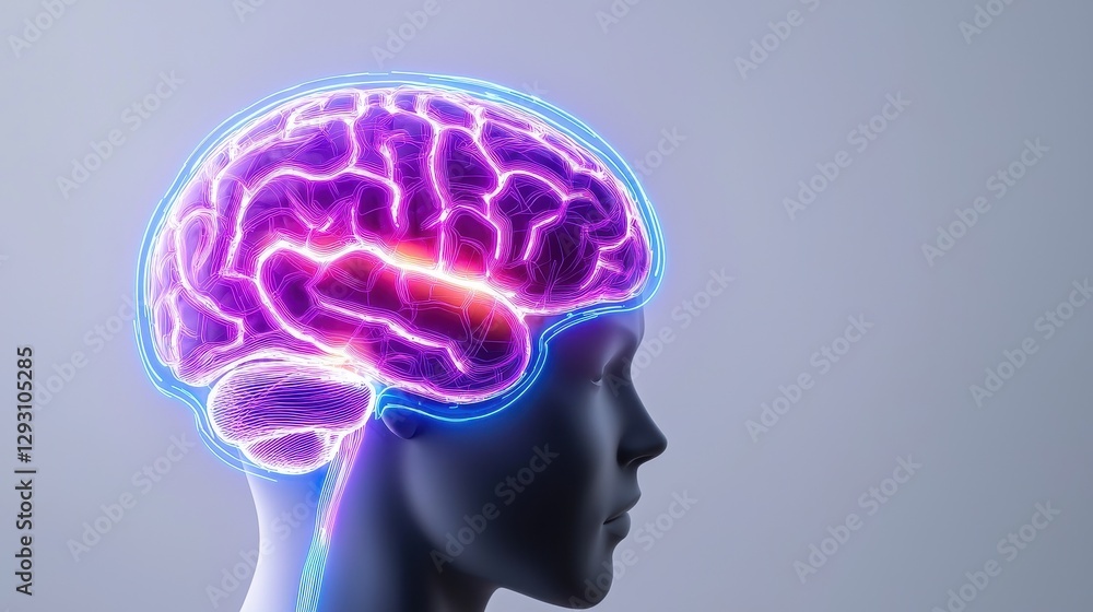 A colorful, detailed view of a human brain highlighting neural connections. A colorful, detailed view of a human brain highlighting neural connections.