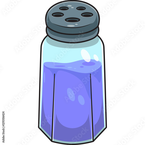 salt and pepper cartoon icon illustration