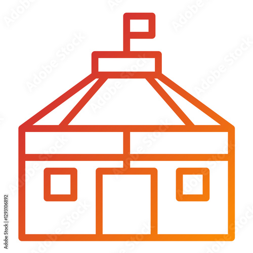 Vector Design Yurt Icon Style