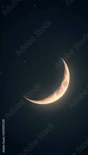 crescent moon and stars