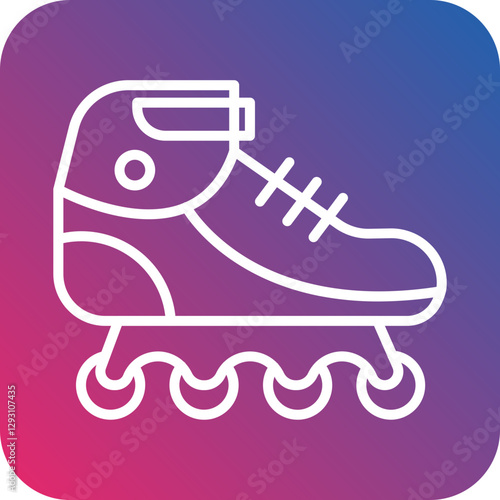 Rollerblades icon style