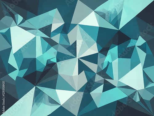 Vector abstract bright blue geometric background, consists of triangles. Polygonal abstract aqua background. Vector illustration