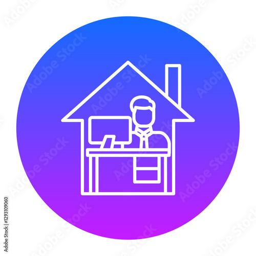 Working at Home Icon