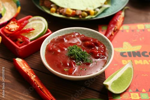 Bowl with traditional Mexic...