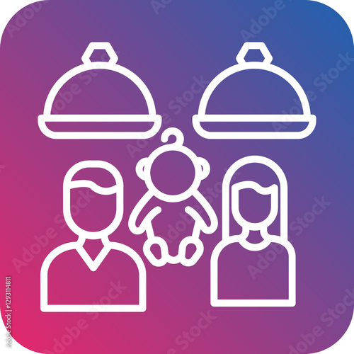 Family Meal icon style