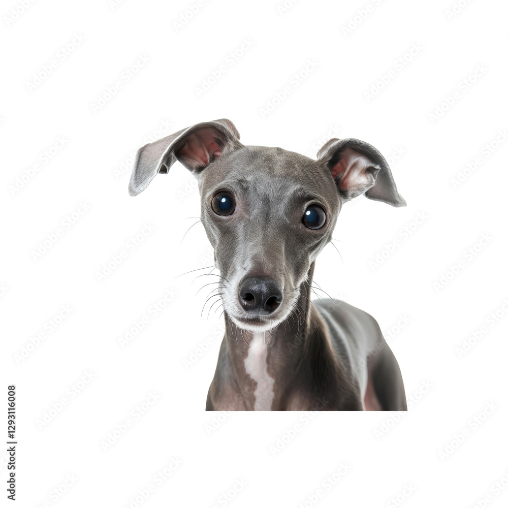 Charming Grey Dog Portrait with Unique Expressions and Features Charming Grey Dog Portrait with Unique Expressions and Features