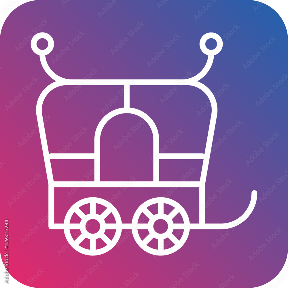 Fototapeta premium Carriage icon style