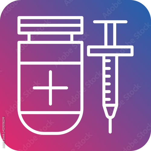 Vaccine icon style