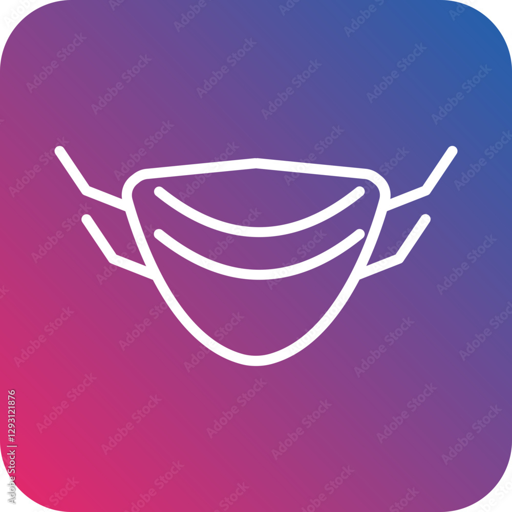 Protective Mask icon style Protective Mask icon style