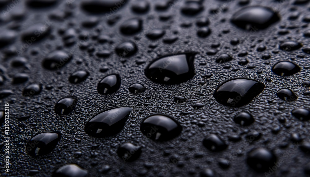 Water Droplets on Dark Surface Water Droplets on Dark Surface