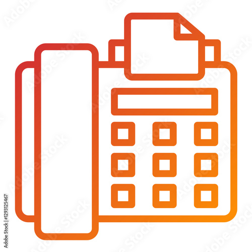 Vector Design Fax Icon Style