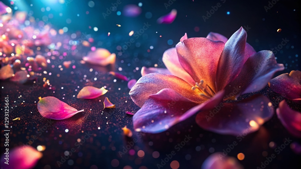 Low Light Flower Splatter Background - Artistic Bokeh Floral Photography Low Light Flower Splatter Background - Artistic Bokeh Floral Photography