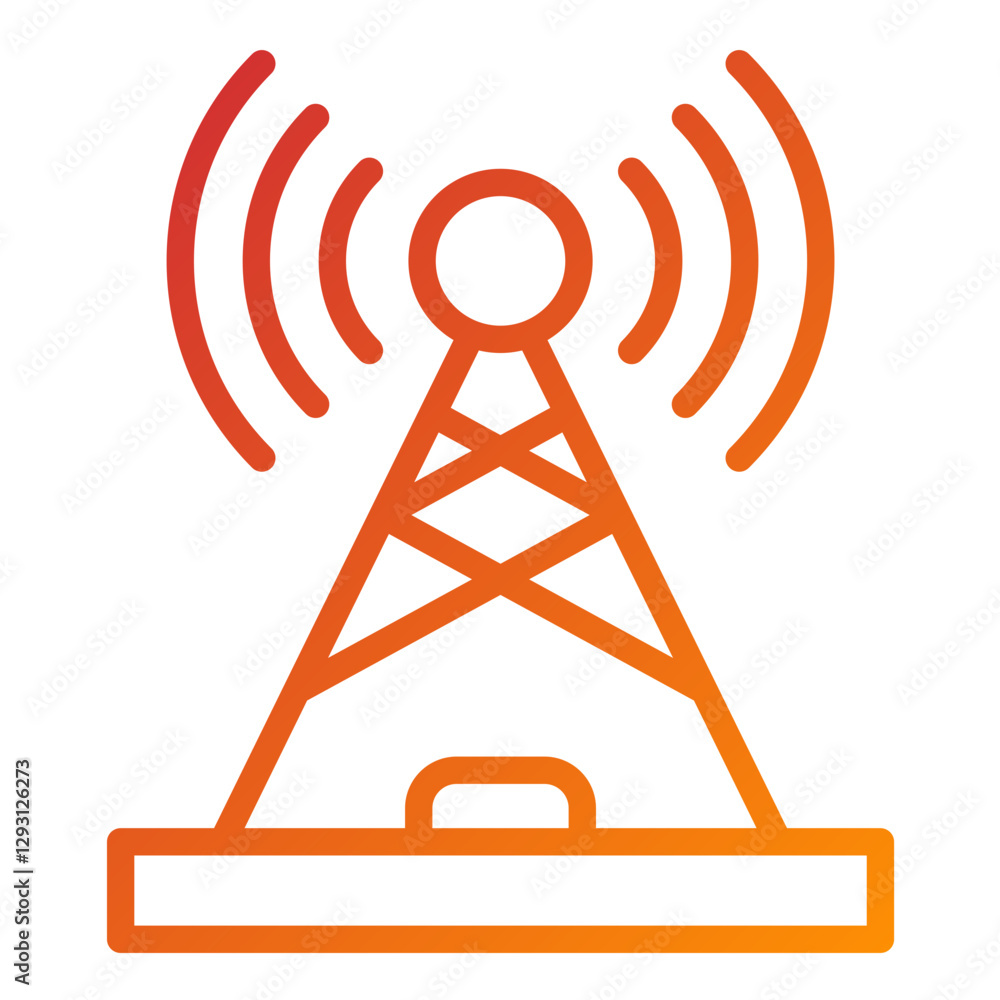 Vector Design Radio Antenna Icon Style Vector Design Radio Antenna Icon Style