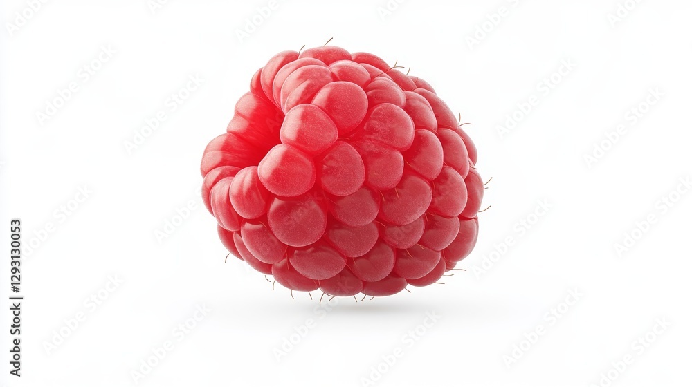Fresh Juicy Raspberry Isolated on a White Background for Nutrition Fresh Juicy Raspberry Isolated on a White Background for Nutrition