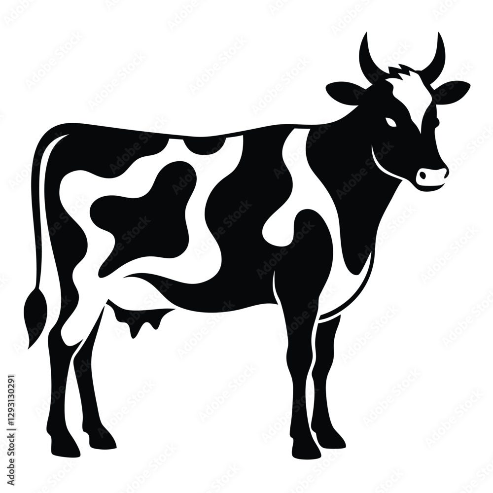 silhouette of a cow silhouette of a cow