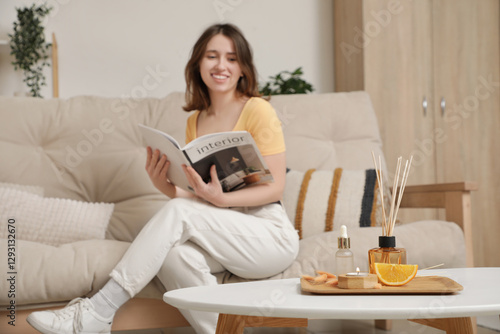 Reed diffuser with orange p...