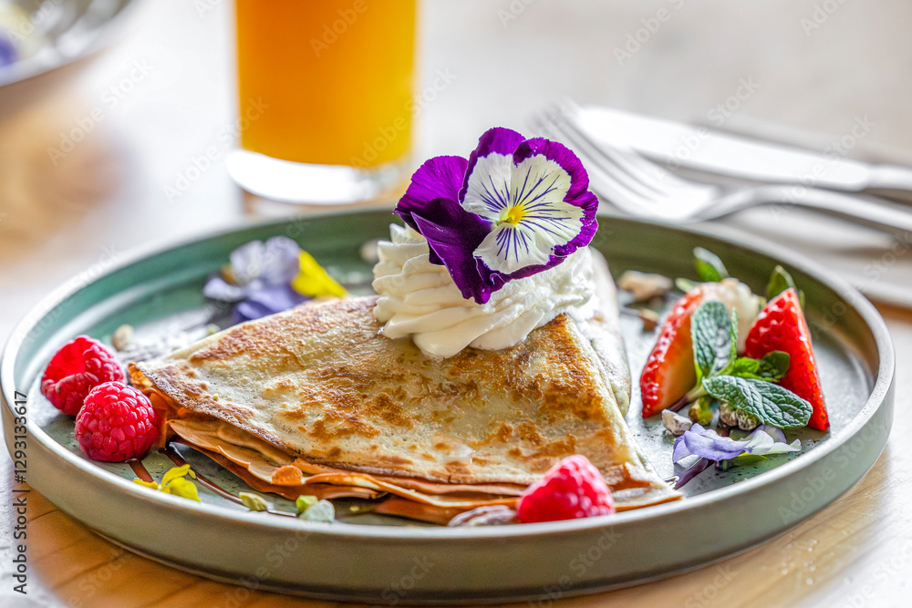 pancakes with berries