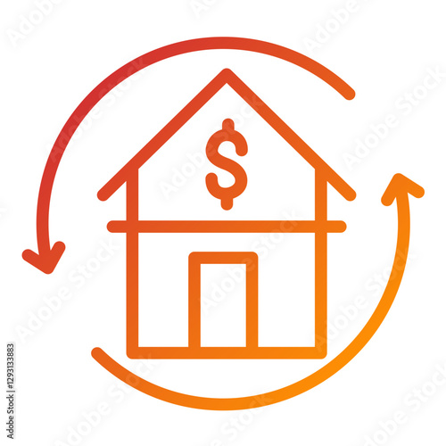 Vector Design Refinance Icon Style