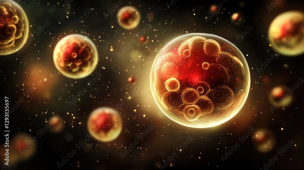 custom made wallpaper toronto digitalAbstract out-of-focus red and gold bokeh orbs glowing softly in a dark scene.