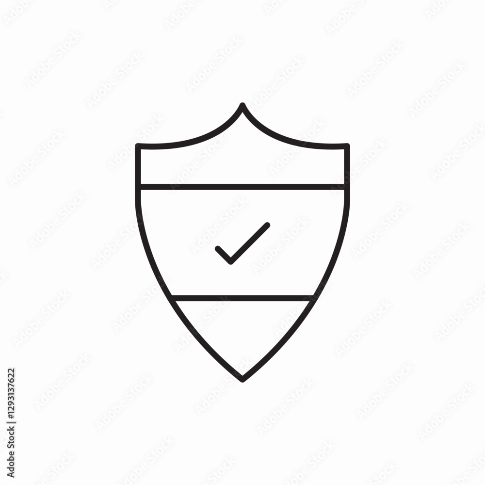 security shield protection verified icon vector sign security shield protection verified icon vector sign