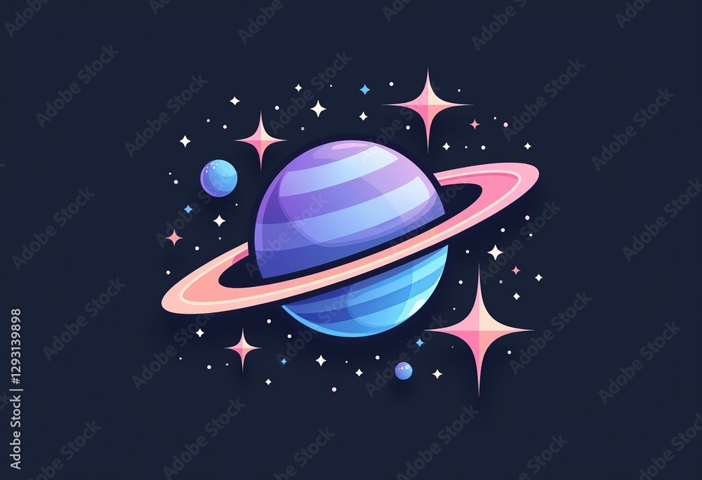 銀河系の優雅さ:リングと輝く星をあしらった様式化された惑星、クリーンな青と紫のグラデーション、宇宙デザイン用の透明な背景を備えたミニマリストのベクターロゴ。
銀河系の優雅さ:リングと輝く星をあしらった様式化された惑星、クリーンな青と紫のグラデーション、宇宙デザイン用の透明な背景を備えたミニマリストのベクターロゴ。