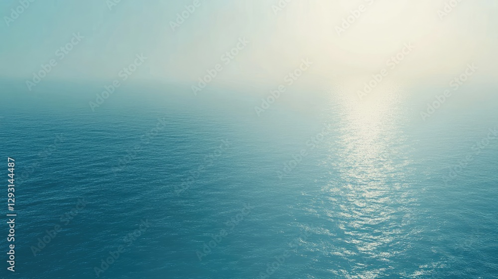 Obraz premium Cool blue blurred background with a subtle depth effect, resembling soft ocean waves or distant sky horizons.