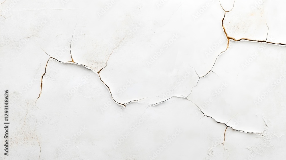 Obraz premium Cracked White Wall Texture with Subtle Age and Weathering Effects