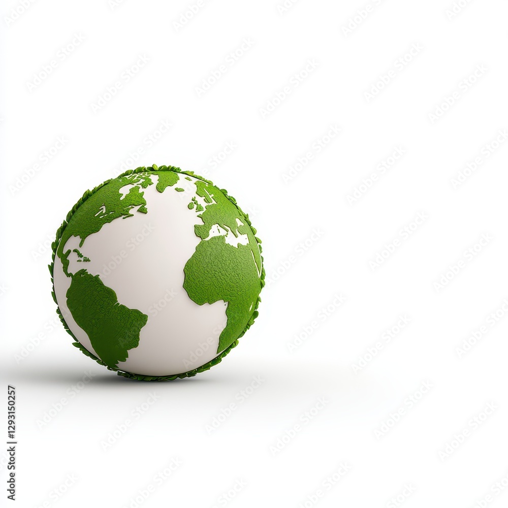 A stylized globe representing environmental awareness and sustainability. A stylized globe representing environmental awareness and sustainability.