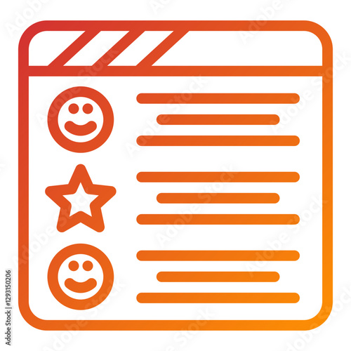 Vector Design Positive Review Icon Style