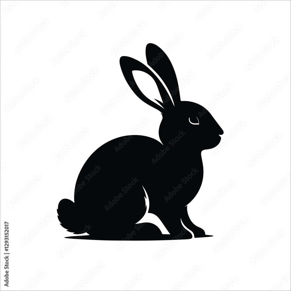 Obraz premium Bunny vector silhouette illustration