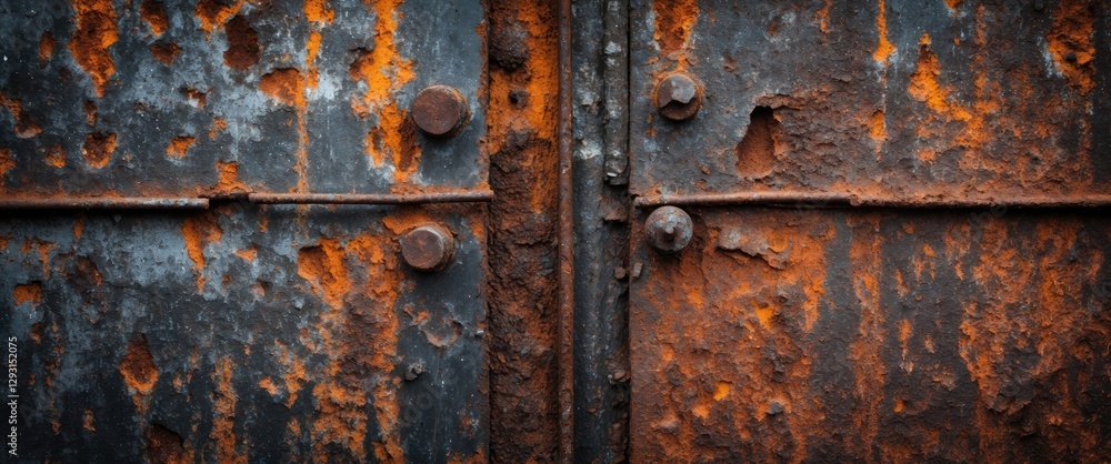 Rusty metal texture with distressed weathered appearance ideal for industrial and vintage design backgrounds or textures. Rusty metal texture with distressed weathered appearance ideal for industrial and vintage design backgrounds or textures.