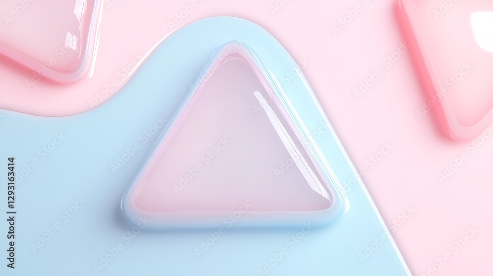 Abstract pastel shapes on smooth surface with glossy finish creating a modern aesthetic in design and art Abstract pastel shapes on smooth surface with glossy finish creating a modern aesthetic in design and art