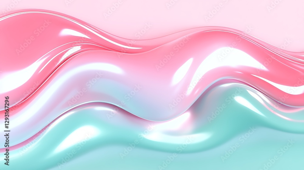 Abstract Wave Patterns in Pink and Aqua Glossy Textures for Modern Design and Creative Backgrounds Abstract Wave Patterns in Pink and Aqua Glossy Textures for Modern Design and Creative Backgrounds