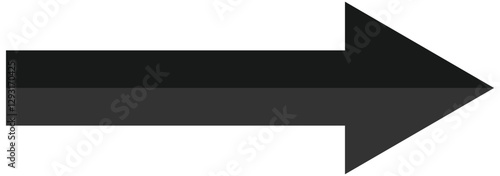 large forward or right pointing solid long arrow icon sketched as vector symbol . long 3d arrow icon.