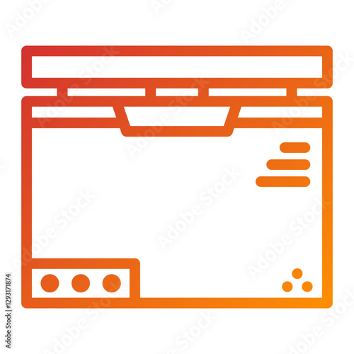 Vector Design Deep Freezer Icon Style