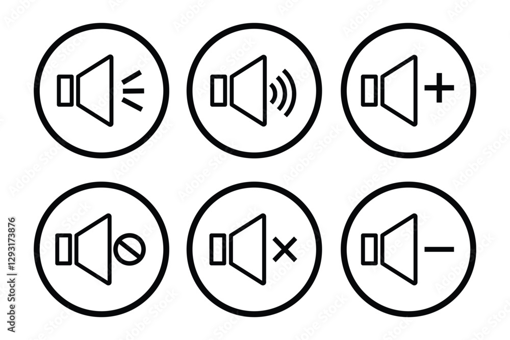 Set of sound icons with different signal levels in a flat style. Speaker icon set. Volume icon. vector eps 10. speaker icon set. Set of sound icons with different signal levels in a flat style. Speaker icon set. Volume icon. vector eps 10. speaker icon set.