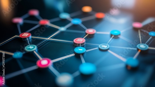 Abstract geometric shapes symbolize streamlined business process optimization and efficiency.