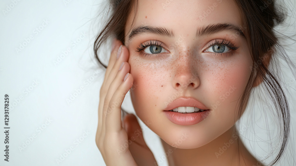 Natural Beauty with Freckles and Radiant Glow Natural Beauty with Freckles and Radiant Glow