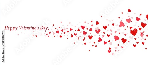 Wallpaper Mural Attractive Celebration Design for Happy Valentine's Day with Red Hearts Torontodigital.ca