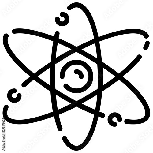 atomic vector outline icon