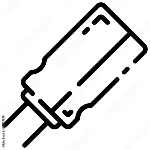 capacitor vector outline icon