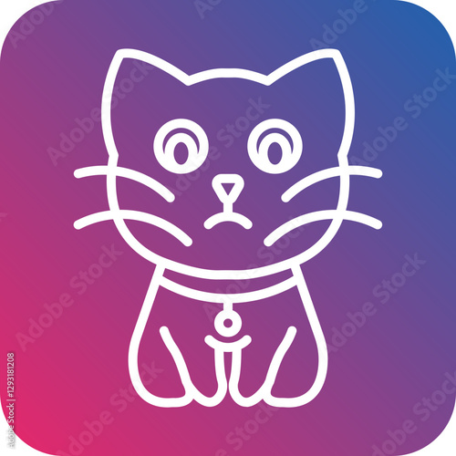 Cat Vector Icon Style