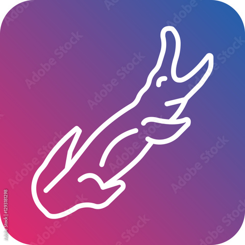 Crocodile Vector Icon Style