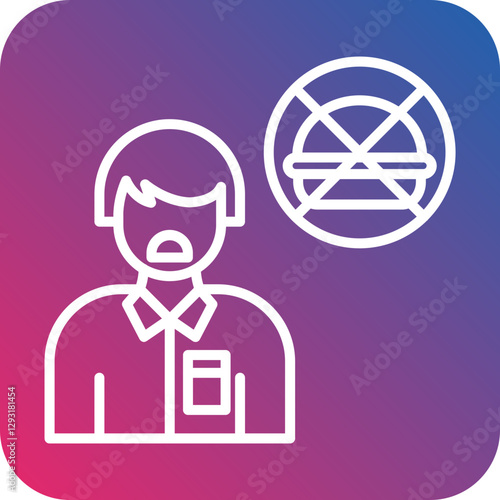 Anorexia Vector Icon Style