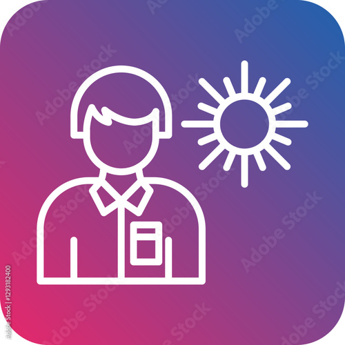 Tanning Addiction Vector Icon Style