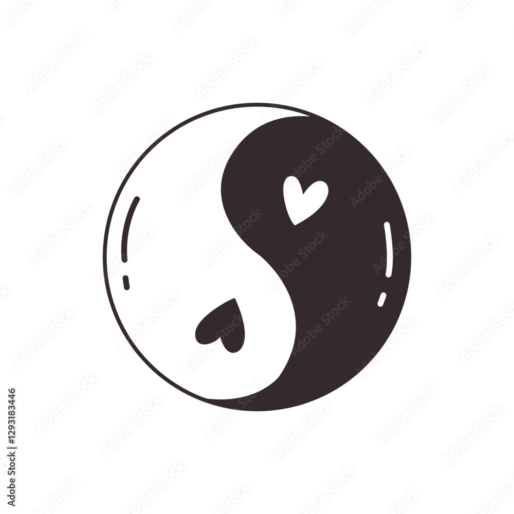 Hand drawn doodle yin yang symbol isolated on white background. Vector illustration. Hand drawn doodle yin yang symbol isolated on white background. Vector illustration.